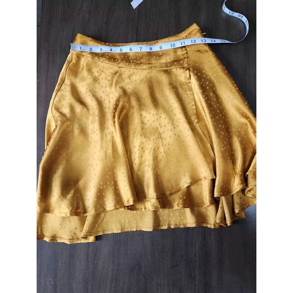 NWT $60 Free People Starstruck Mini Skirt Canyon Bluff Gold Size 2 - Picture 5 of 10